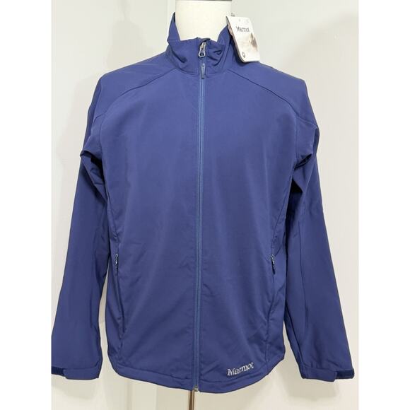 NEW Marmot Approach Jacket Men's Softshell Navy Blue Zip Coat Mens M Medium - Picture 1 of 2